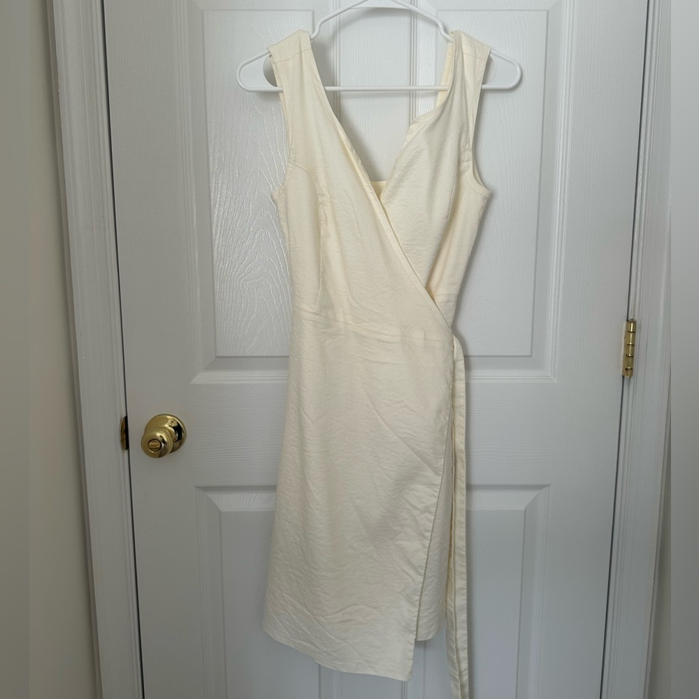 ADAY “Wind Down” Wrap Dress (S, Cream)